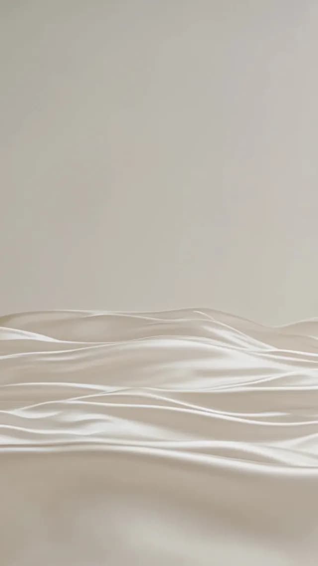 Minimalist Elegant White Silk Waves Abstract Background