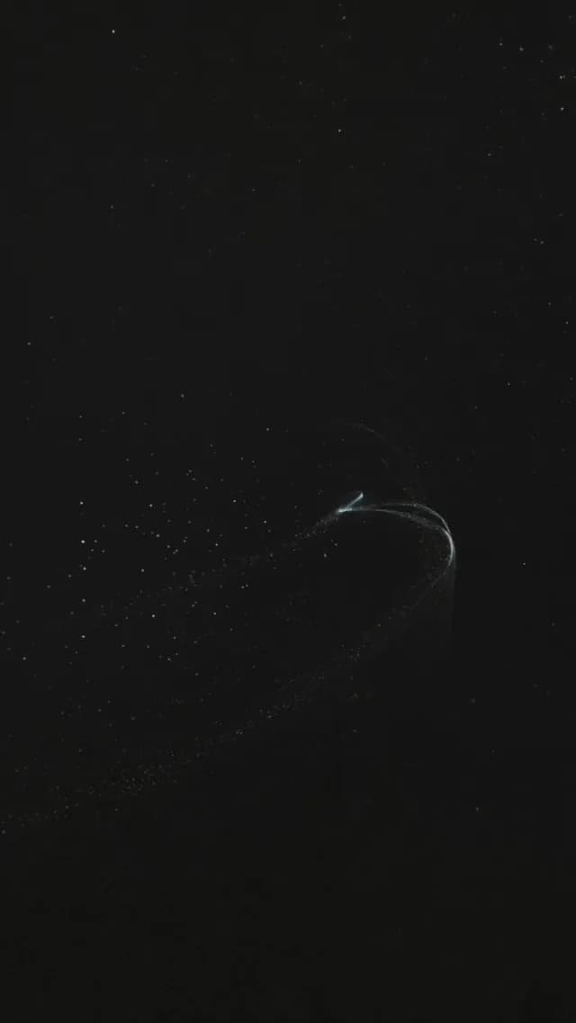 Abstract Glowing Light Trails and Particles in Space