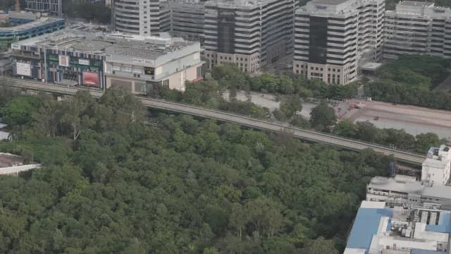 Aerial View of Modern Urban Architecture and Lush Greenery in Bangalore