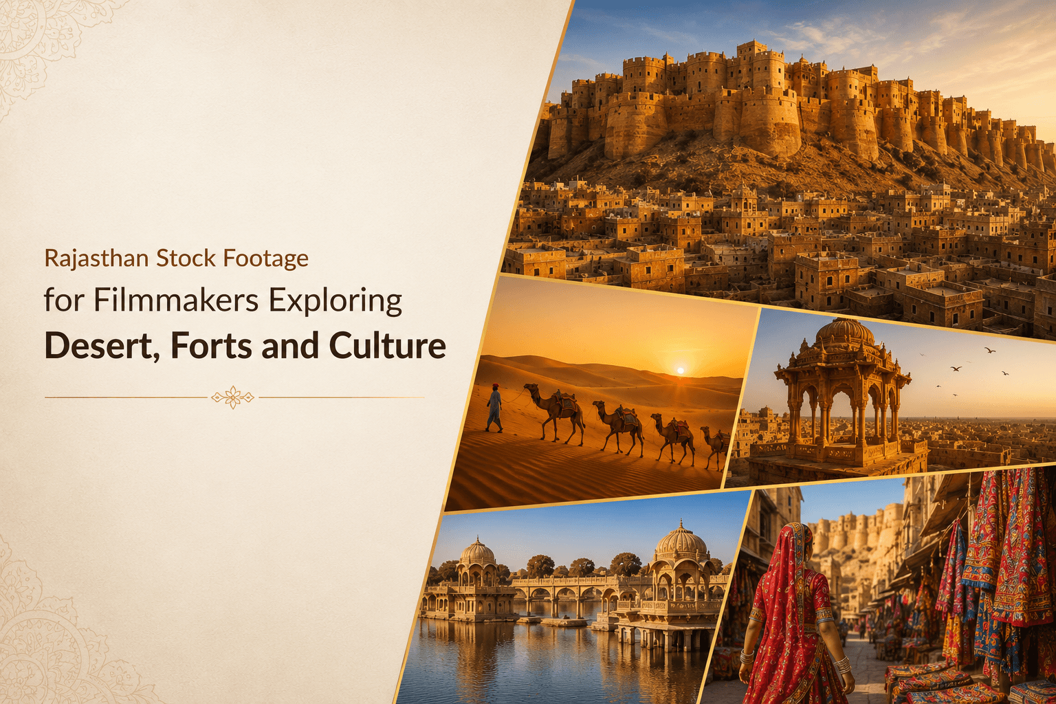 Rajasthan Stock Footage for Filmmakers Exploring Desert Forts and Culture